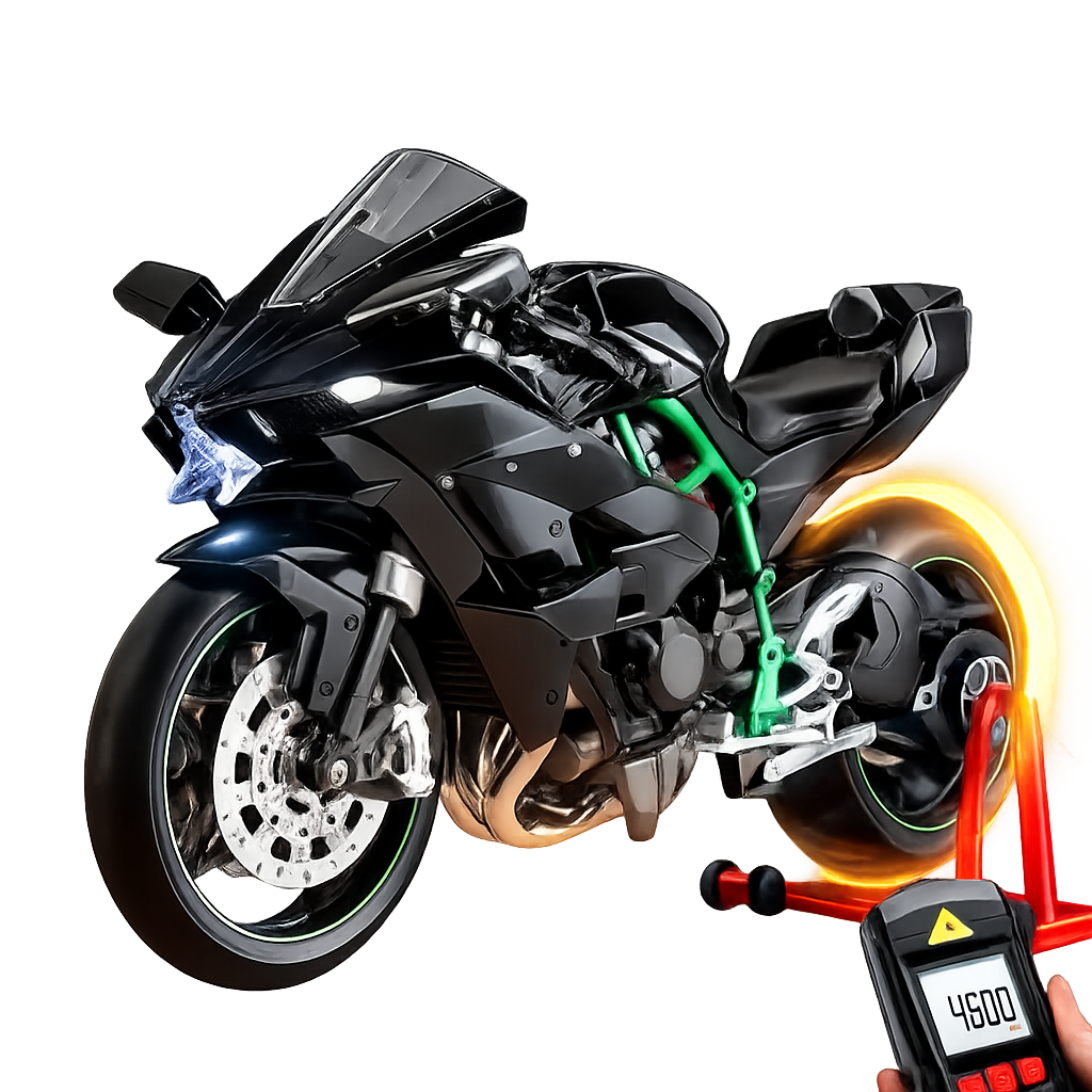 KAWASAKI NINJA HR2 CON HUMO,LUCES Y SONIDO